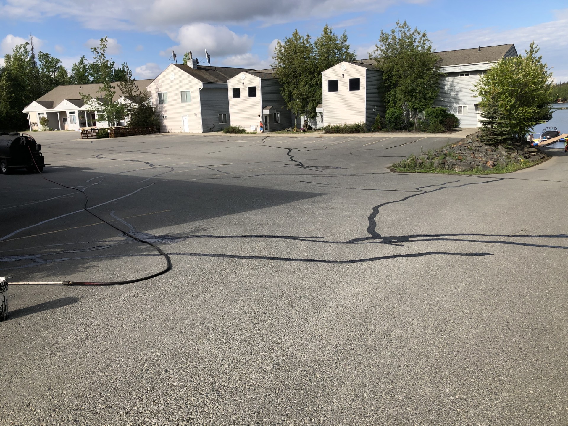 Residential driveway maintenance project